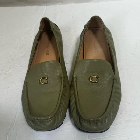 Coach Ronnie Loafer C Logo Leather Driving Shoes Slip On Minimalist Comfort Flat - Picture 12 of 16